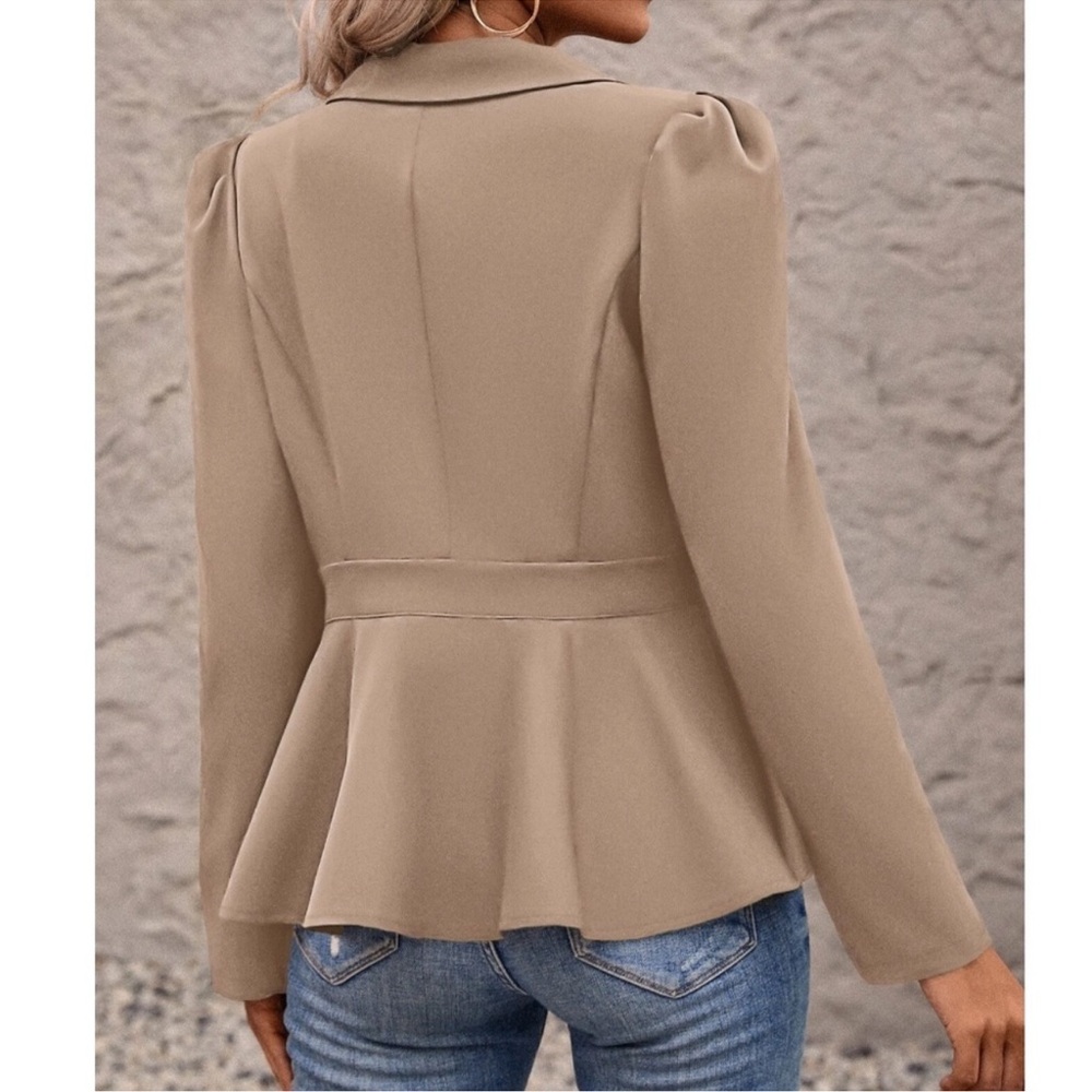 Classic Fitted Double Breasted Button Flare Hem B… - image 2